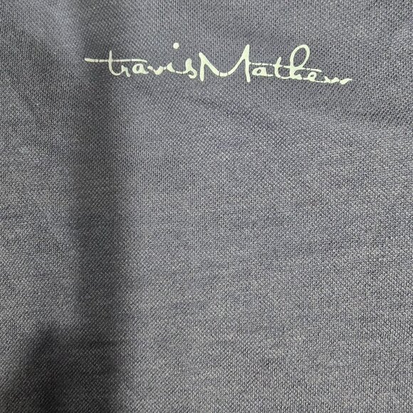 Travis Mathew Short Sleeve Golf  Polo Shirt Size  XXL Men’s Dark Blue / Gray Col - Picture 4 of 6